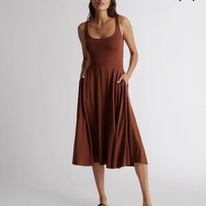 Elegant Brown Sleeveless Dress
